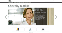 Desktop Screenshot of chorobyrzadkie.com
