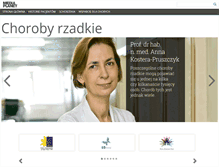 Tablet Screenshot of chorobyrzadkie.com